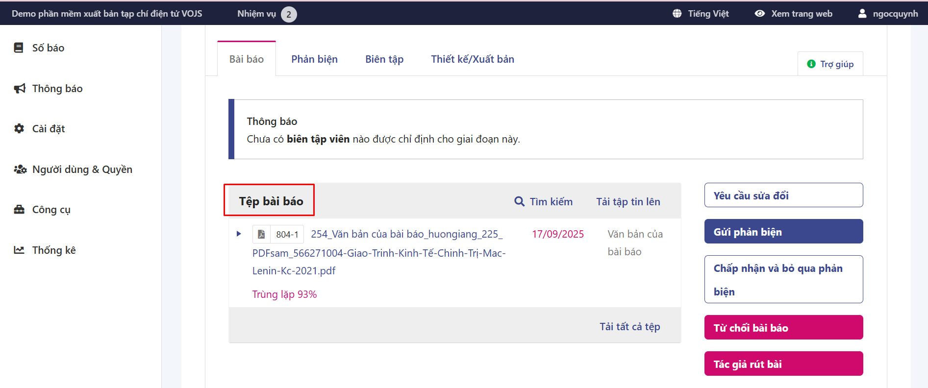 Sơ loại bài báo