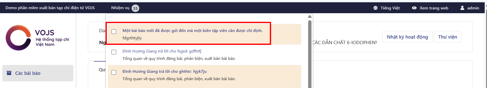 Sơ loại bài báo