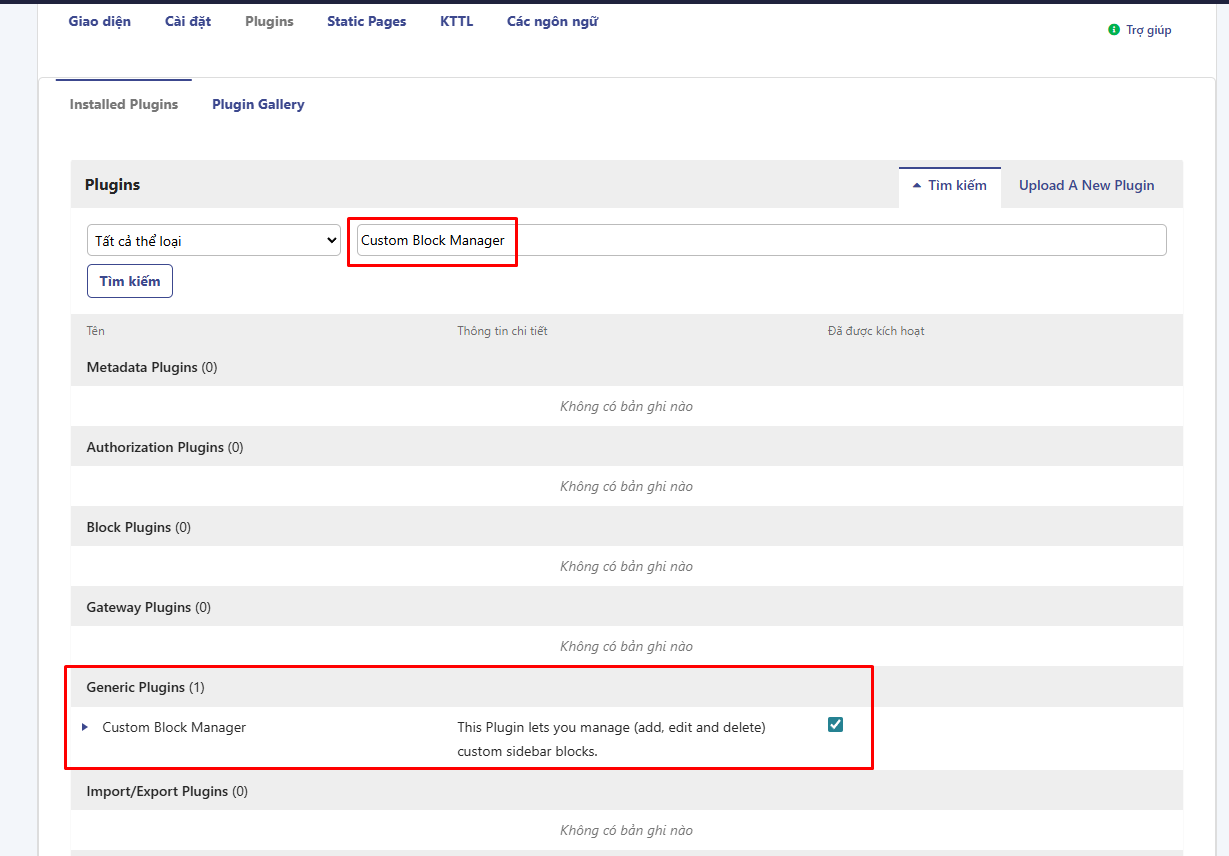 Chỉnh sửa Sidebar