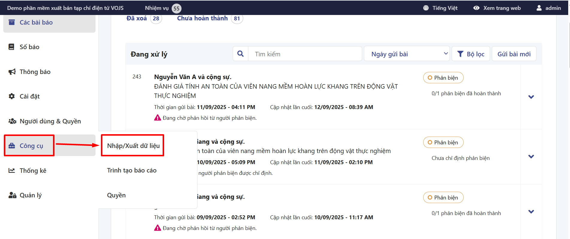 Đăng nhanh bài báo