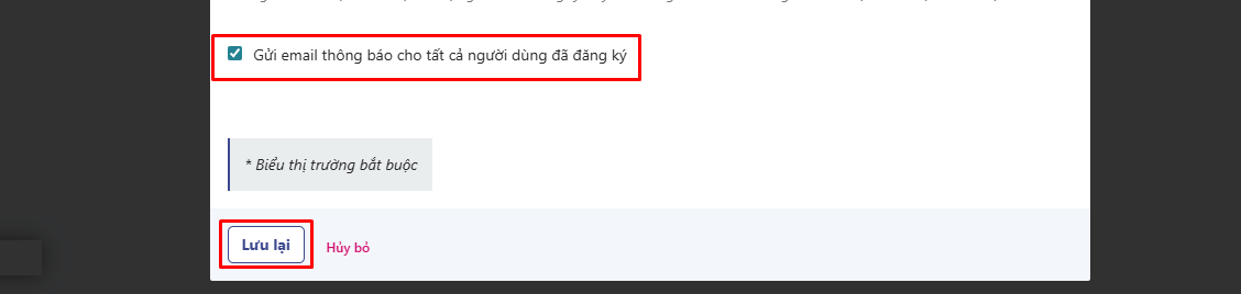 Hướng dẫn tạo thông báo