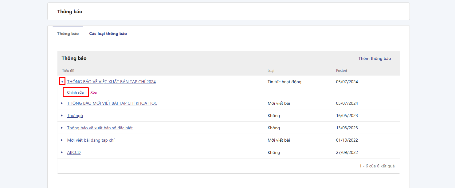 Hướng dẫn tạo thông báo