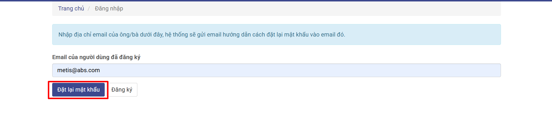 a title Quên mật khẩu